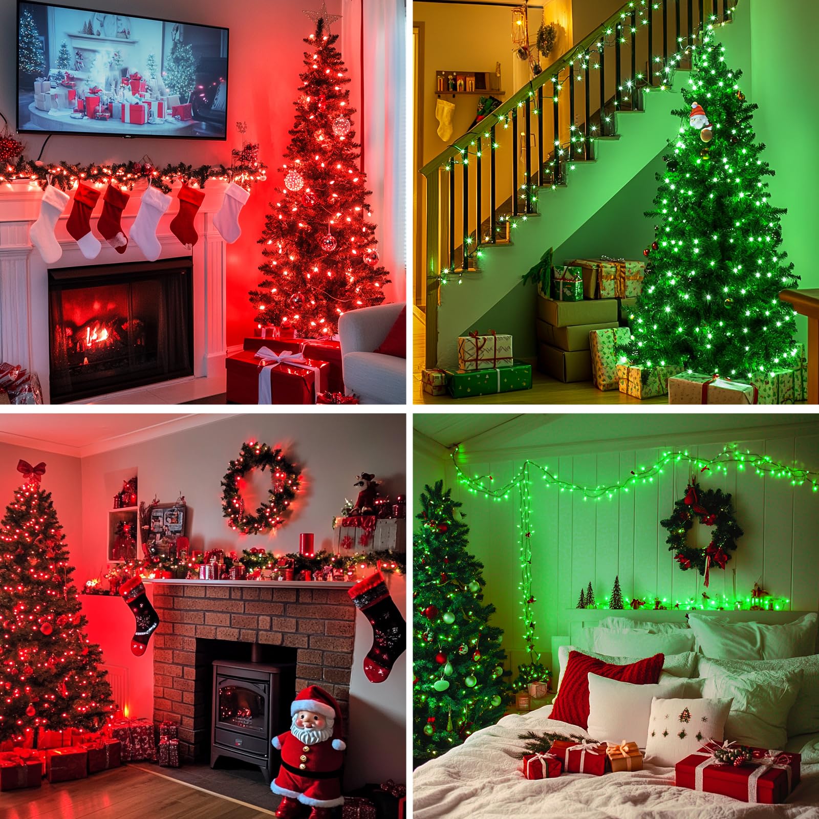 XmasランプR31-6 JMEXSUSS 173ft 500 LED Christmas Lights Outdoor, Red and Green